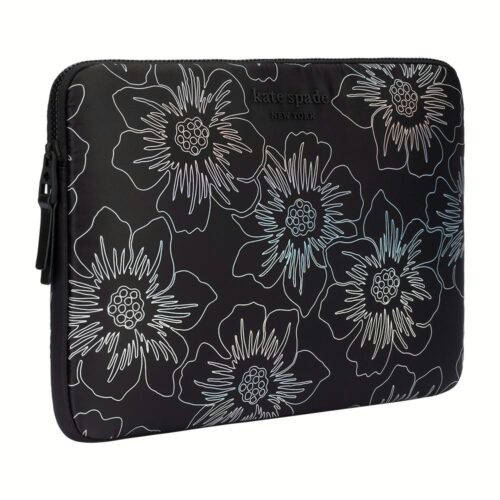 ซองใส่แล็ปท็อป Kate Spade New York รุ่น Puffer Sleeve - 16" Laptop - ลาย Hollyhock Iridescent Black - Image 3