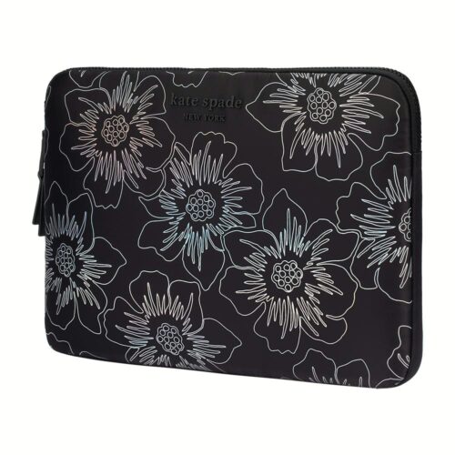 ซองใส่แล็ปท็อป Kate Spade New York รุ่น Puffer Sleeve - 16" Laptop - ลาย Hollyhock Iridescent Black - Image 4