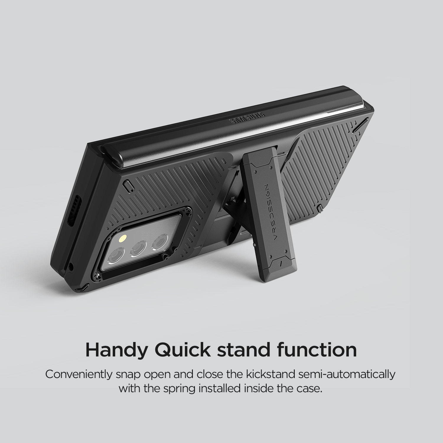 เคส VRS รุ่น QuickStand Pro - Samsung Galaxy Z Fold 2 - สีMatt Black