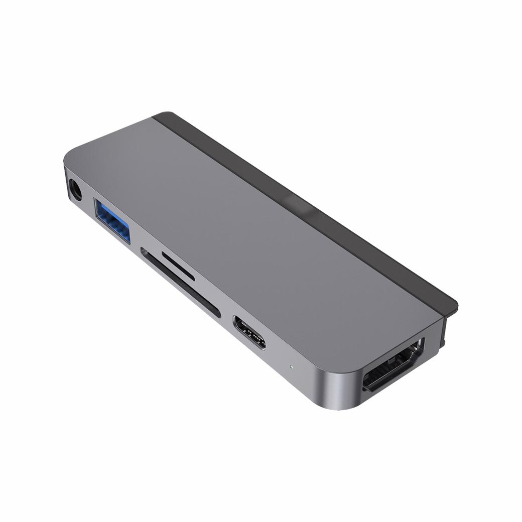 อุปกรณ์เชื่อมต่อ Hyper รุ่น HyperDrive 6-in-1 USB-C Hub for iPad Pro - สีเทา