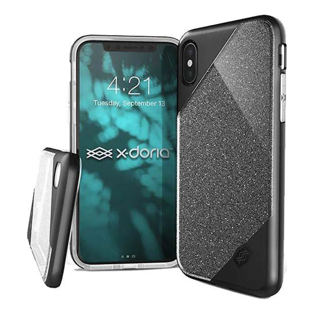 เคส X-doria รุ่น Revel Lux - iPhone X - สี Black Glitter