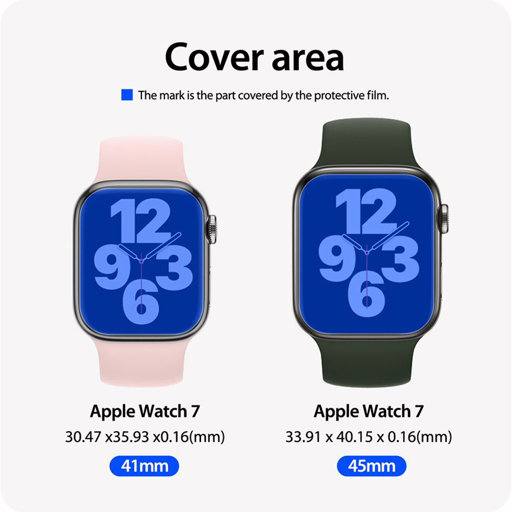 ฟิล์มกันรอย Araree รุ่น Pure Diamond – Apple Watch Series 7/8/9 (45mm) – สีใส