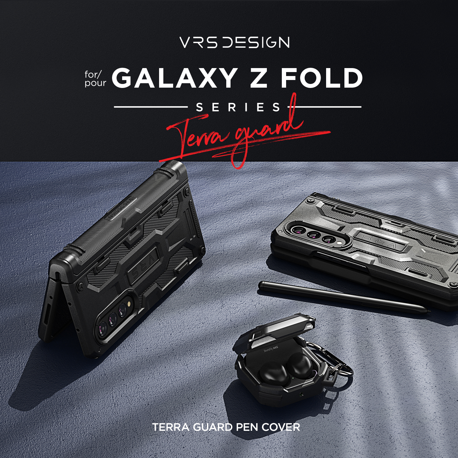 เคส VRS รุ่น Terra Guard s - Galaxy Z Fold 3 - สี Matte Black