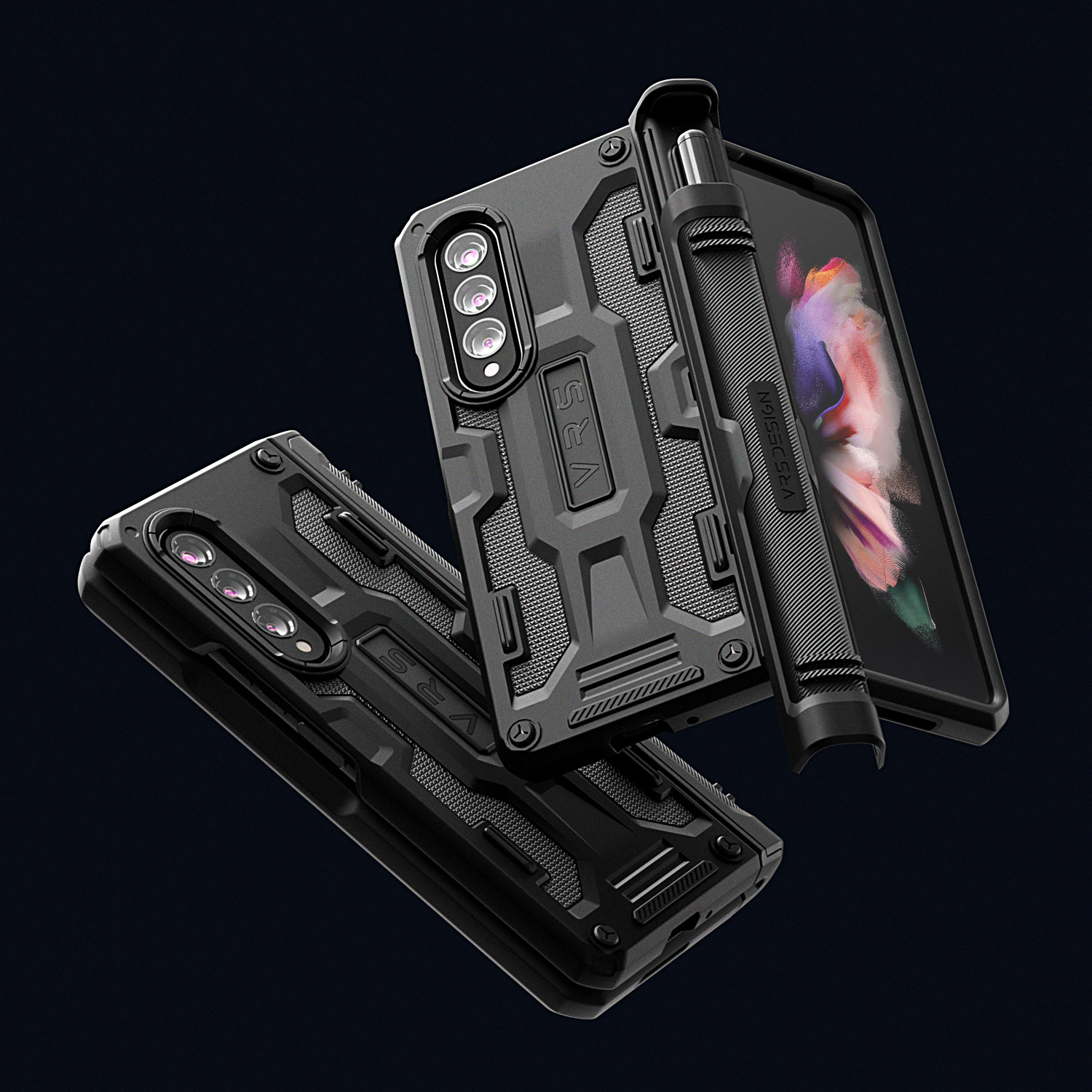 เคส VRS รุ่น Terra Guard s - Galaxy Z Fold 3 - สี Matte Black