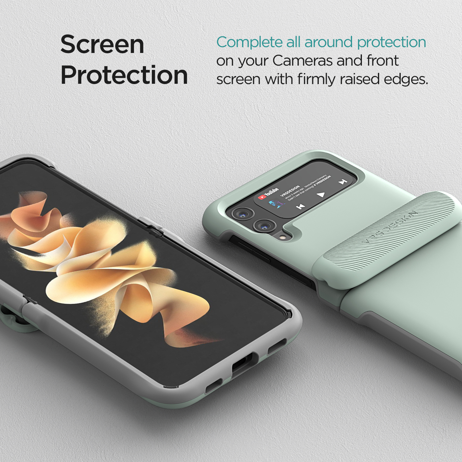 เคส VRS รุ่น Terra Guard Modern - Galaxy Z Flip 3 - สี Marine Green