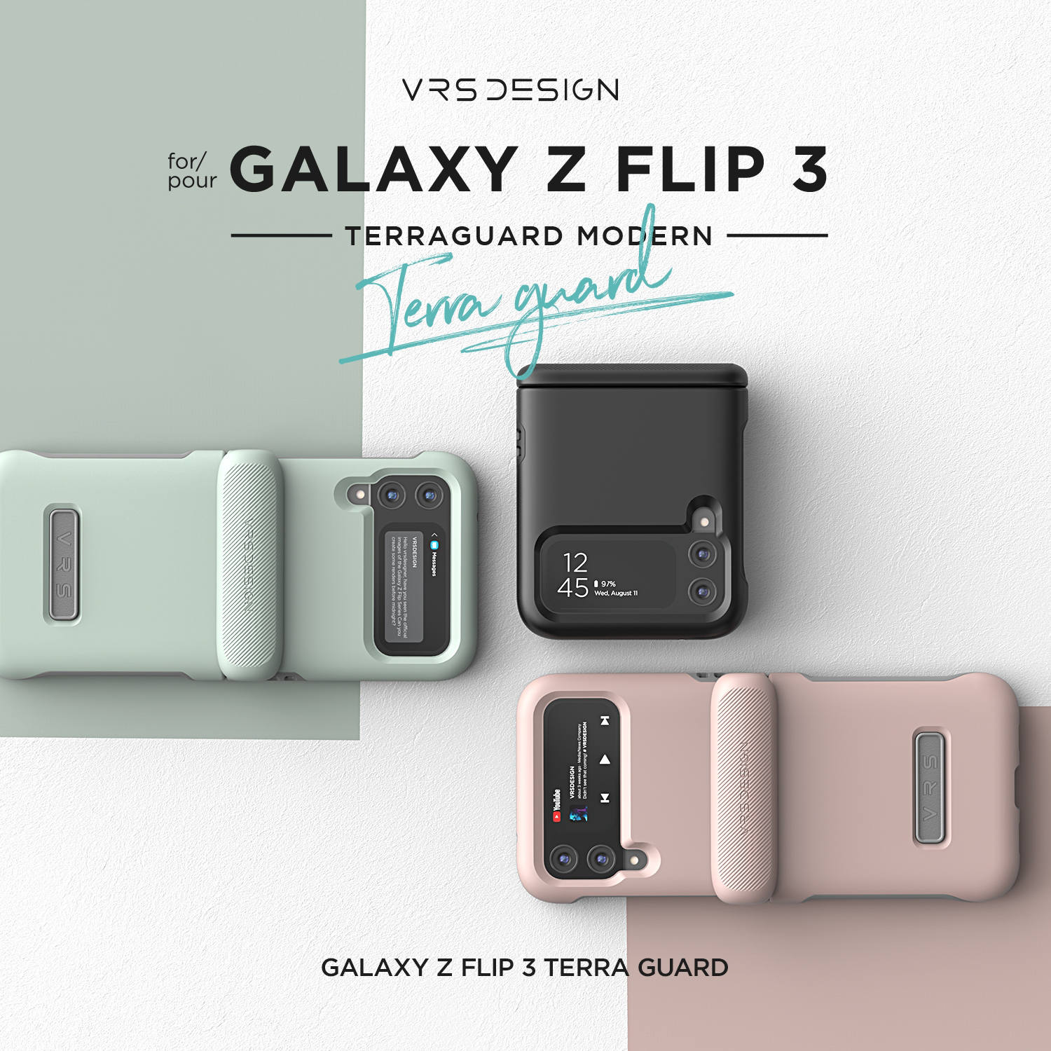 เคส VRS รุ่น Terra Guard Modern - Galaxy Z Flip 3 - สี Pink Sand