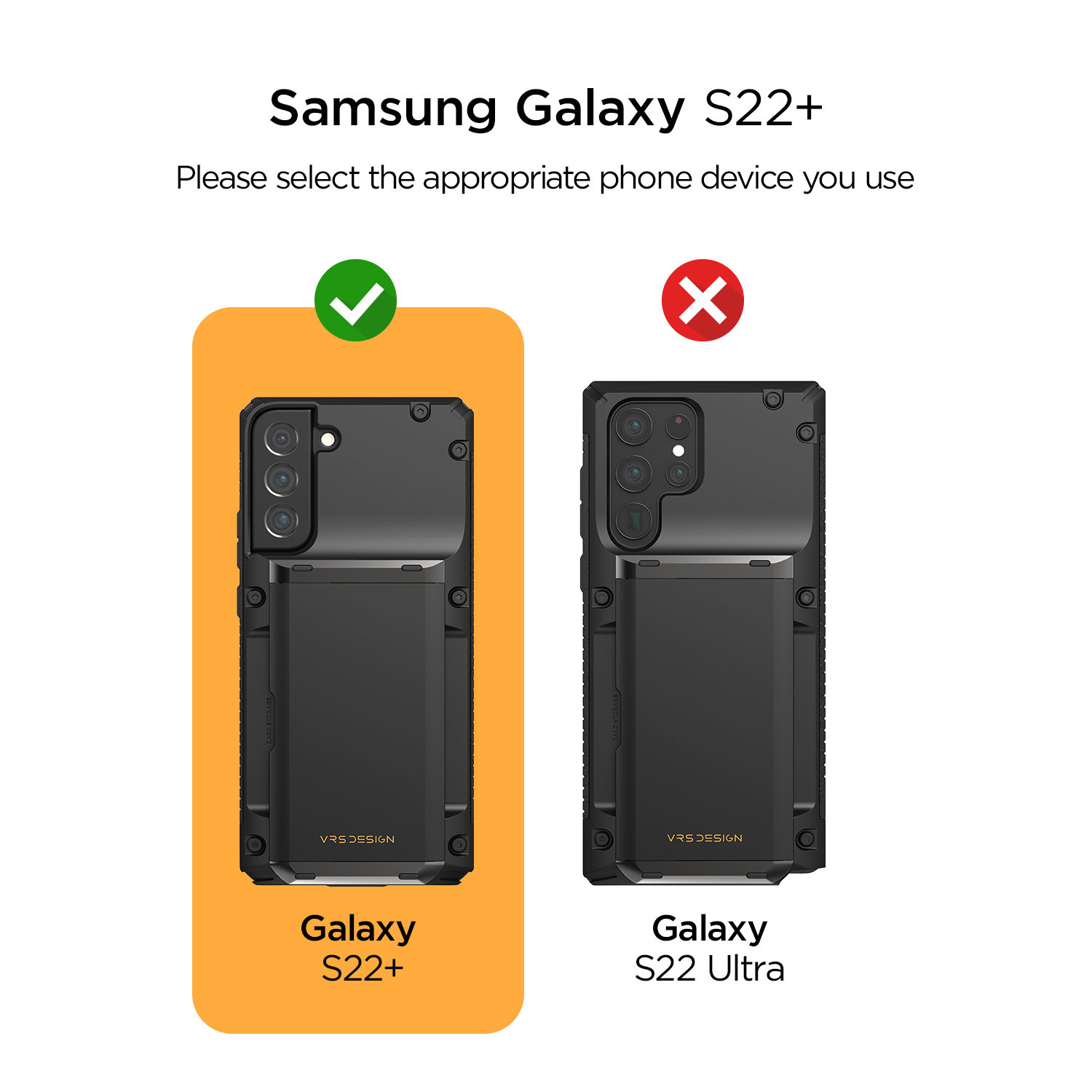 เคส VRS รุ่น Damda Glide Pro - Samsung Galaxy S22 Plus - Black Logo