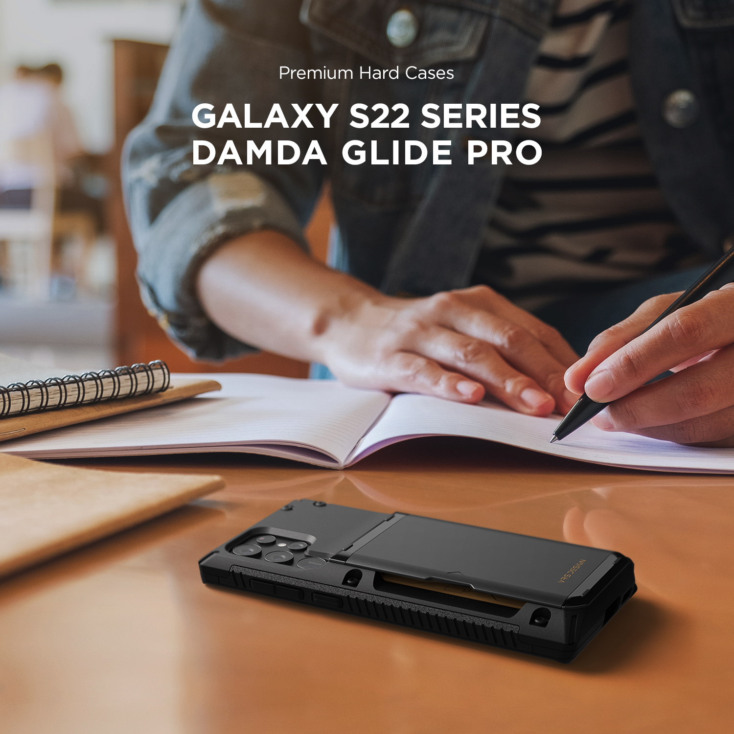 เคส VRS รุ่น Damda Glide Pro - Samsung Galaxy S22 Ultra - Black Logo