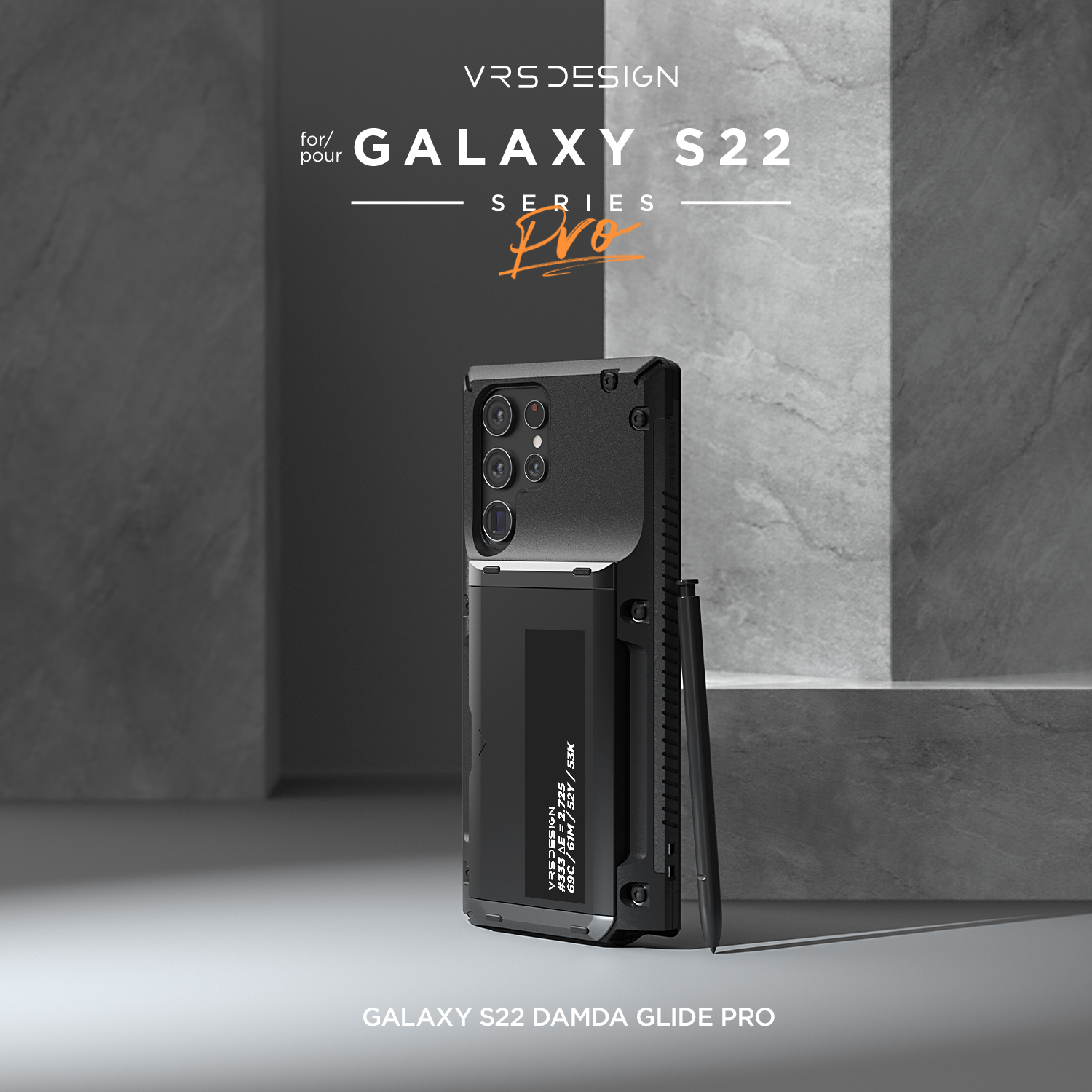 เคส VRS รุ่น Damda Glide Pro - Samsung Galaxy S22 Ultra - Black Label