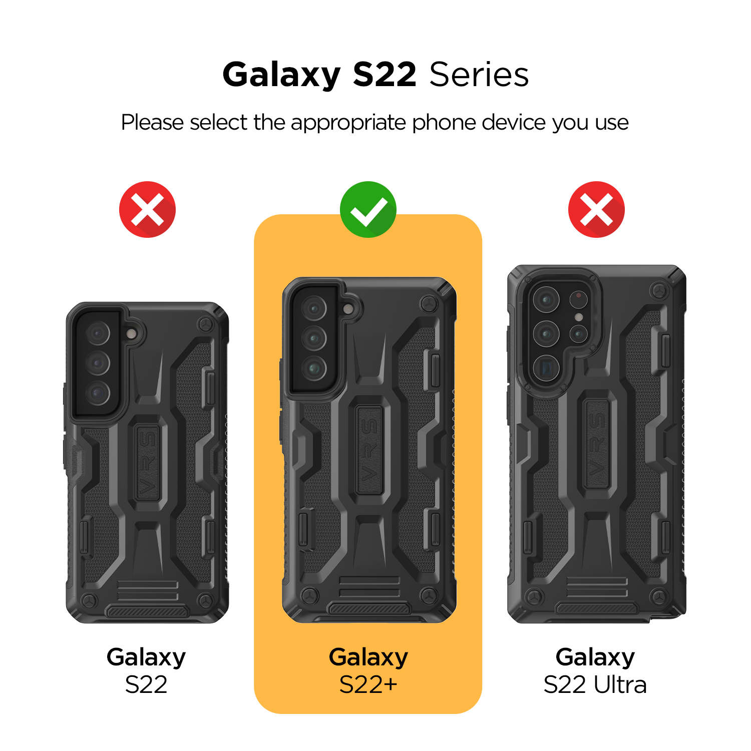 เคส VRS รุ่น Terra Guard - Samsung Galaxy S22 Plus - สีดำ