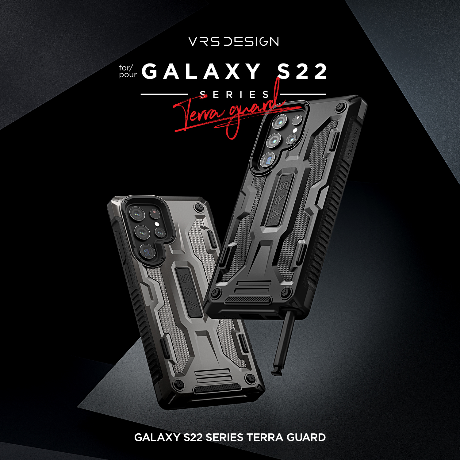 เคส VRS รุ่น Terra Guard - Galaxy S22 Ultra - สีดำ