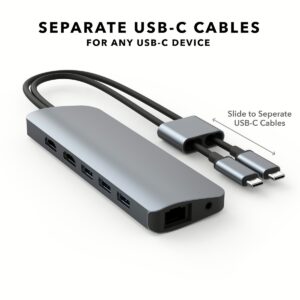 อุปกรณ์เชื่อมต่อ Hyper รุ่น Hyperdrive Viper 10-in-2 USB-C Hub - สีเทา