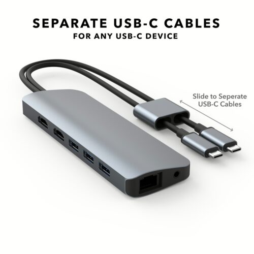 อุปกรณ์เชื่อมต่อ Hyper รุ่น Hyperdrive Viper 10-in-2 USB-C Hub - สีเทา - Image 5