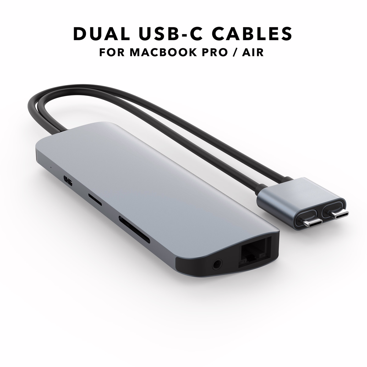 อุปกรณ์เชื่อมต่อ Hyper รุ่น Hyperdrive Viper 10-in-2 USB-C Hub - สีเทา