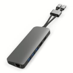 อุปกรณ์เชื่อมต่อ Hyper รุ่น Hyperdrive Viper 10-in-2 USB-C Hub - สีเทา
