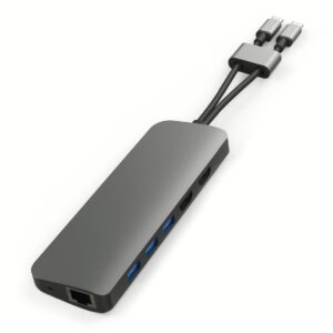 อุปกรณ์เชื่อมต่อ Hyper รุ่น Hyperdrive Viper 10-in-2 USB-C Hub - สีเทา