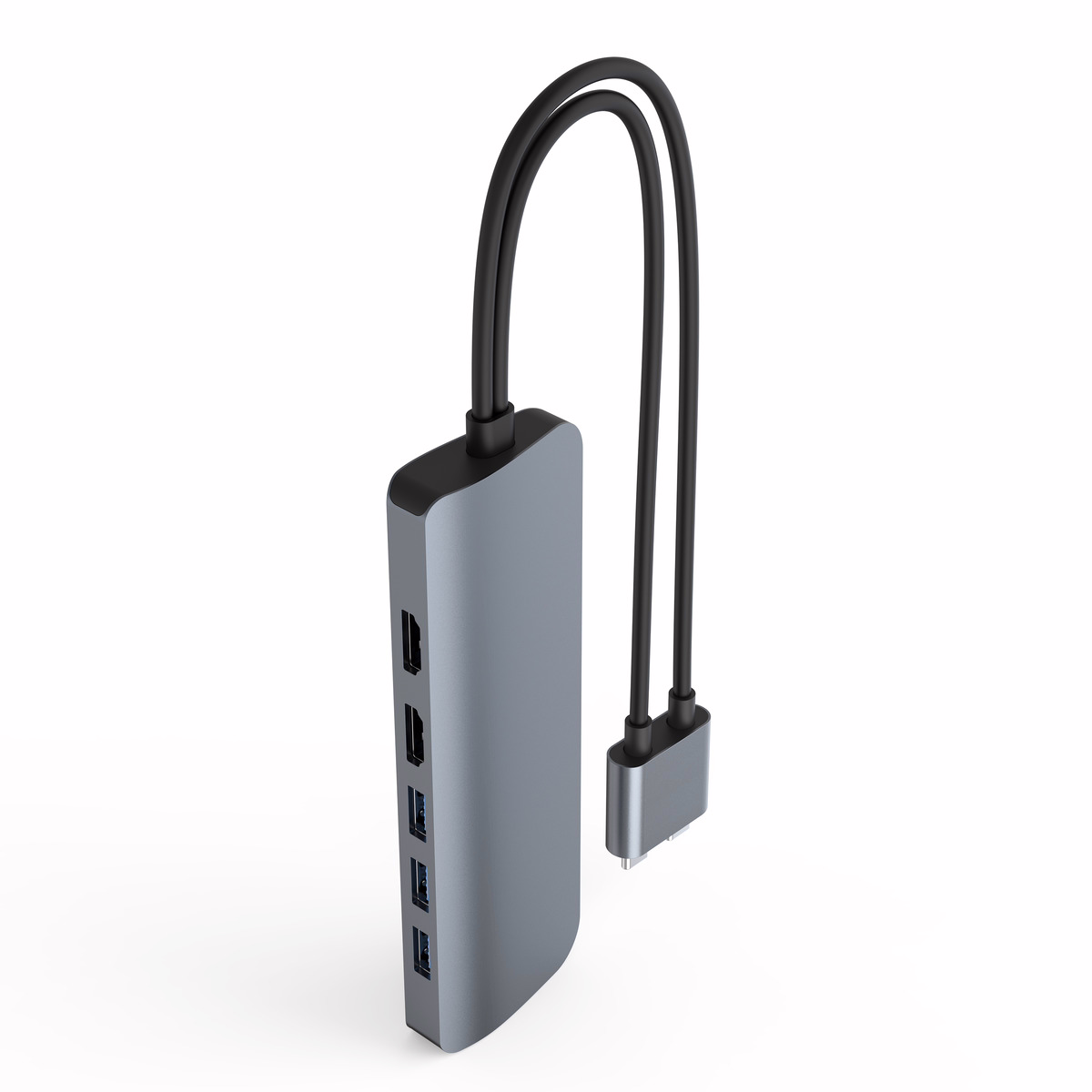 อุปกรณ์เชื่อมต่อ Hyper รุ่น Hyperdrive Viper 10-in-2 USB-C Hub - สีเทา
