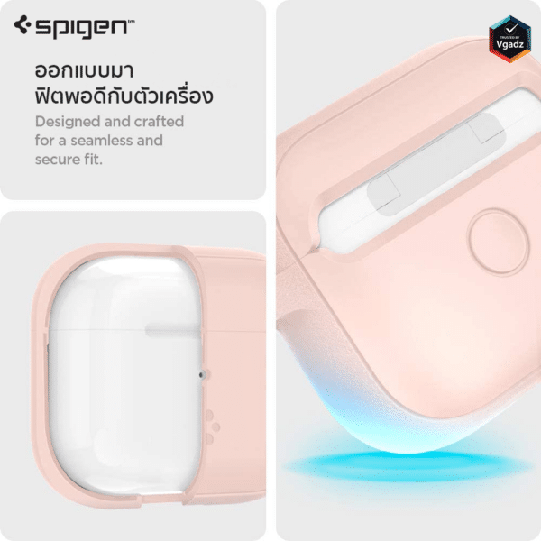 เคส Spigen รุ่น Silicone Fit - AirPods 3 - สีชมพู