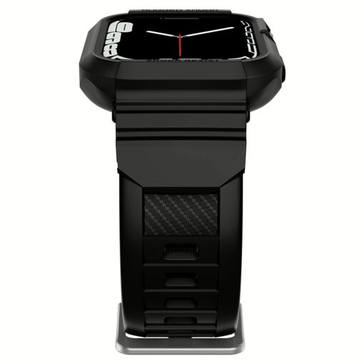 เคส+สาย Spigen รุ่น Rugged Armor Pro - Apple Watch 44/45mm - สีดำ - Image 3