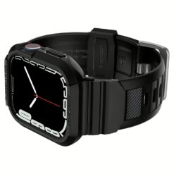 เคส+สาย Spigen รุ่น Rugged Armor Pro - Apple Watch 44/45mm - สีดำ