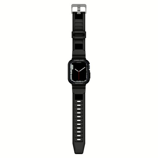 เคส+สาย Spigen รุ่น Rugged Armor Pro - Apple Watch 44/45mm - สีดำ - Image 10