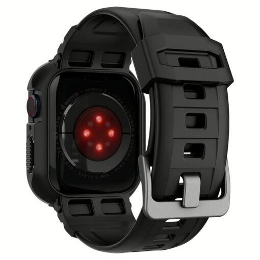เคส+สาย Spigen รุ่น Rugged Armor Pro - Apple Watch 44/45mm - สีดำ - Image 8