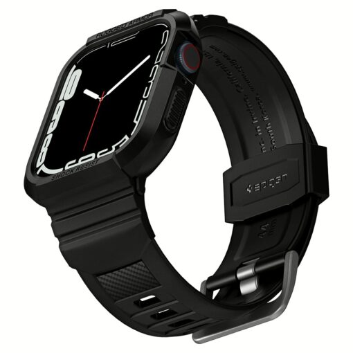 เคส+สาย Spigen รุ่น Rugged Armor Pro - Apple Watch 44/45mm - สีดำ - Image 6