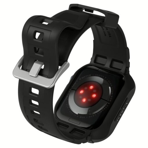 เคส+สาย Spigen รุ่น Rugged Armor Pro - Apple Watch 44/45mm - สีดำ - Image 9