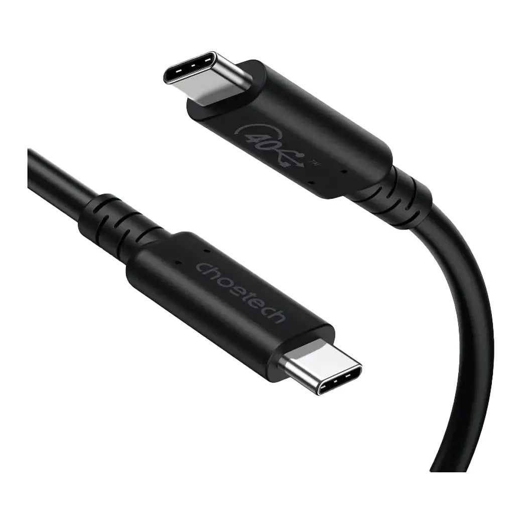 สายชาร์จ Choetech รุ่น Type-C to C USB4 Gen3 100W 40Gbps/8K Cable 0.8m (XCC-1028) - สีดำ