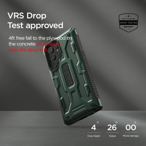 VRS รุ่น Terra Guard - เคส Galaxy S22 Ultra - สีเขียว - Image 3