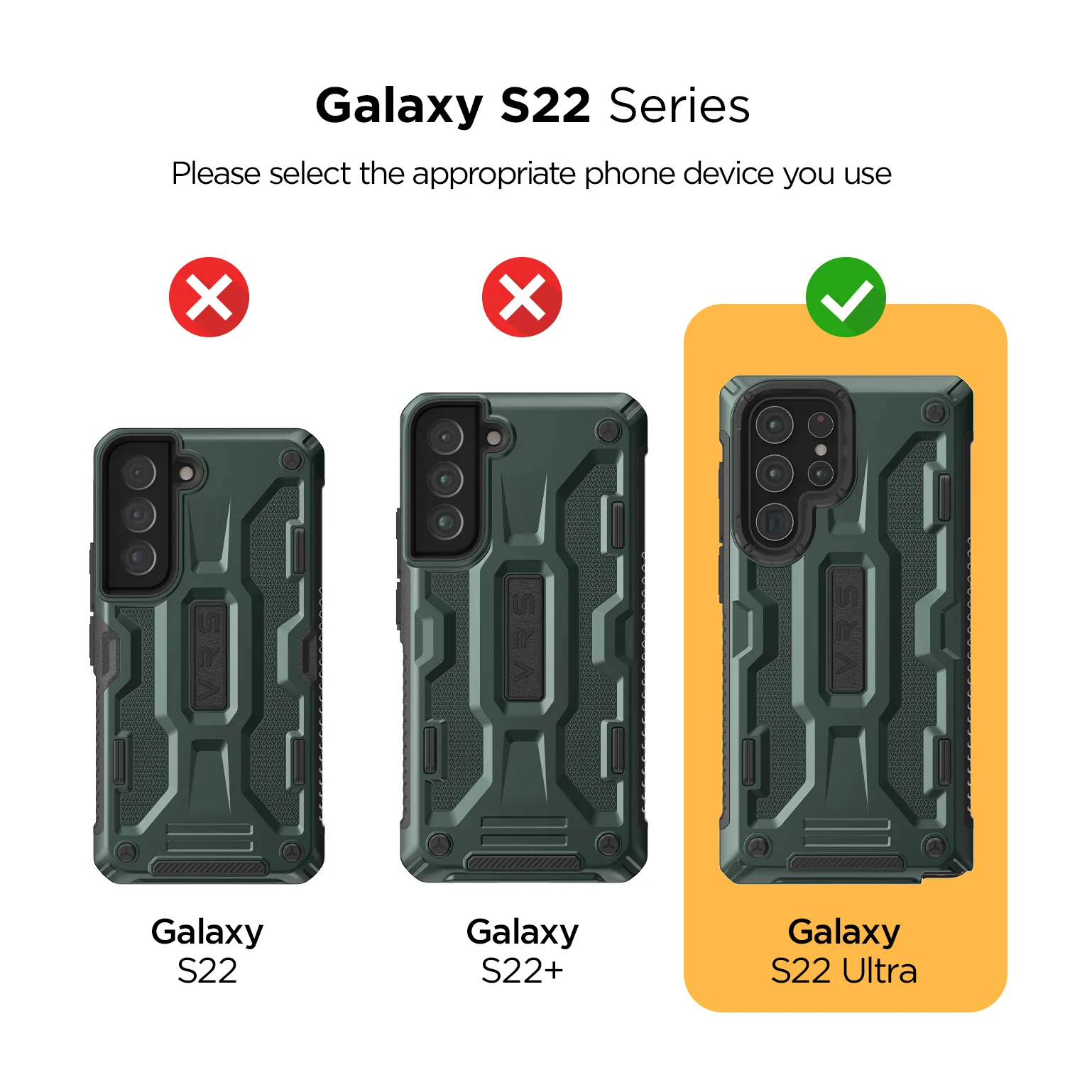 เคส VRS รุ่น Terra Guard - Samsung Galaxy S22 Ultra - สีเขียว