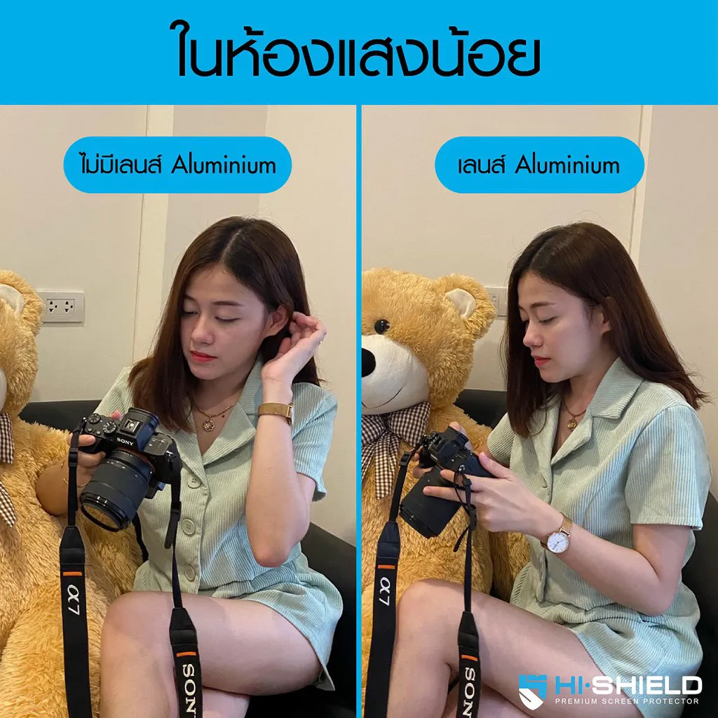 Hishieldi รุ่น Aluminium Lens - กระจกเลนส์กล้อง iPhone 15 Pro/15 Pro Max