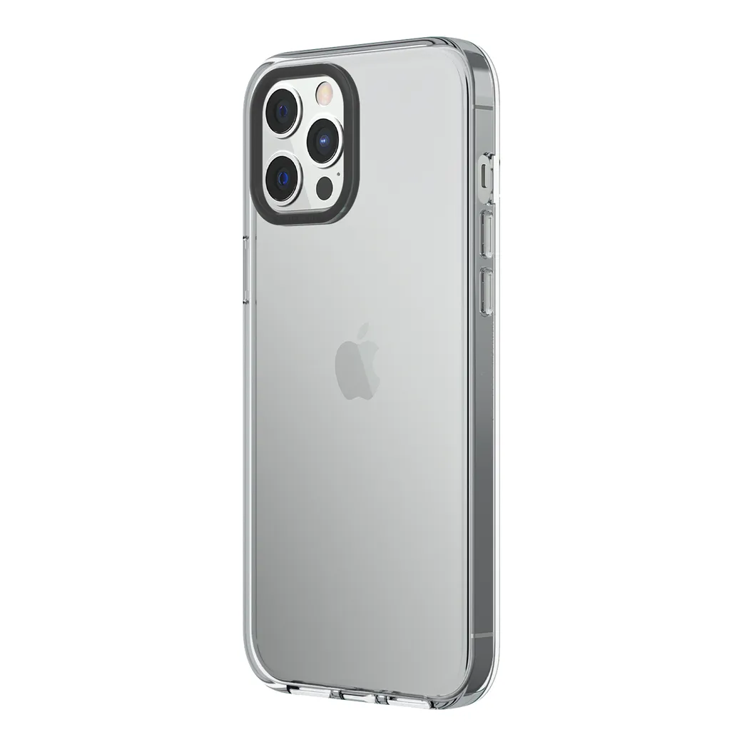 เคส RhinoShield รุ่น Clear - iPhone 12 Pro Max - เคสสีใส + ขอบเลนส์กล้องสีดำ + ปุ่มสีใส