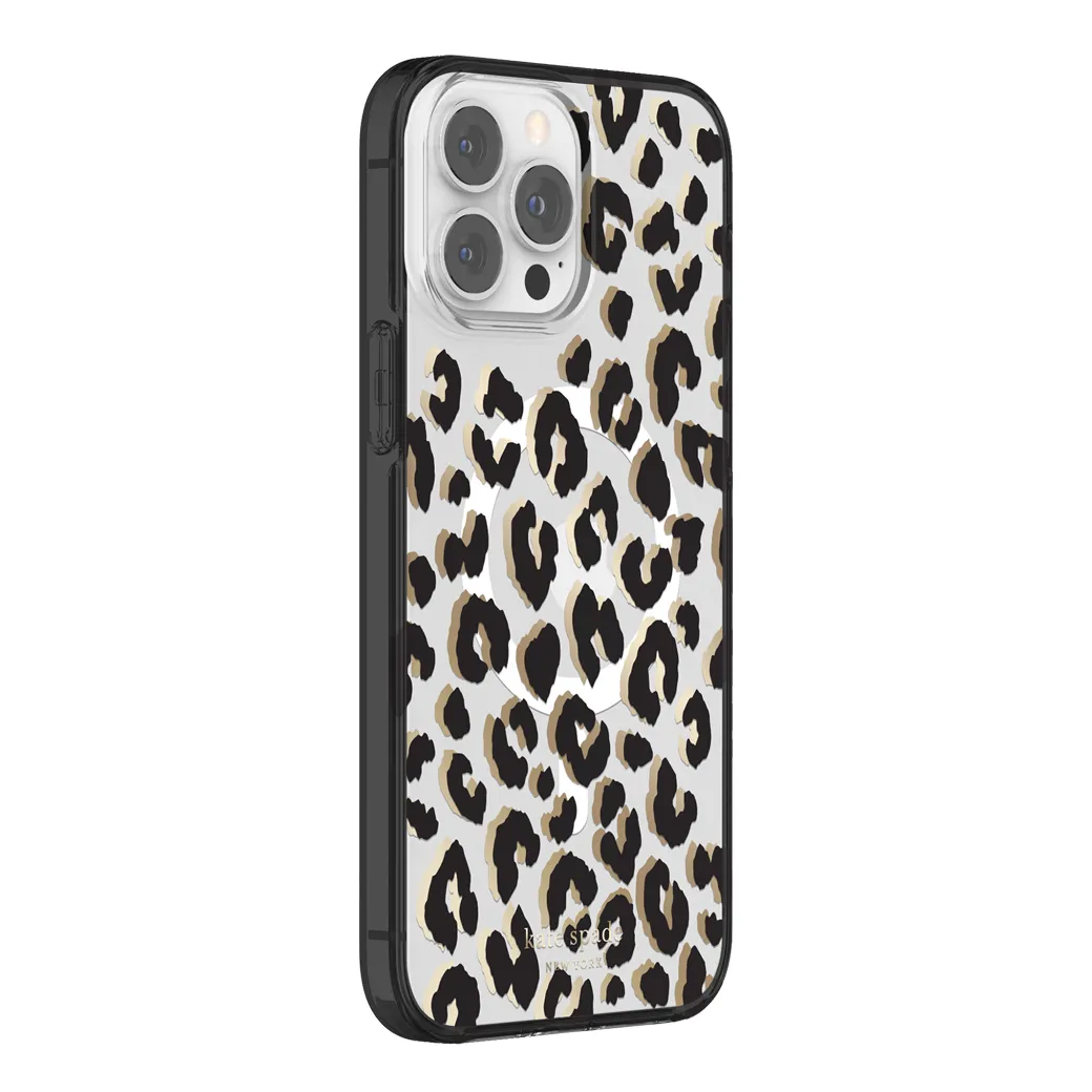 เคส Kate Spade New York รุ่น Protective Hardshell Case with Magsafe - iPhone 13 Pro Max - ลาย City Leopard Black