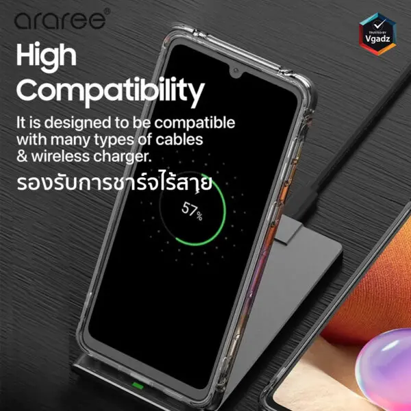 เคส Araree รุ่น Flexield - Samsung Galaxy A53 5G - สี Light Black