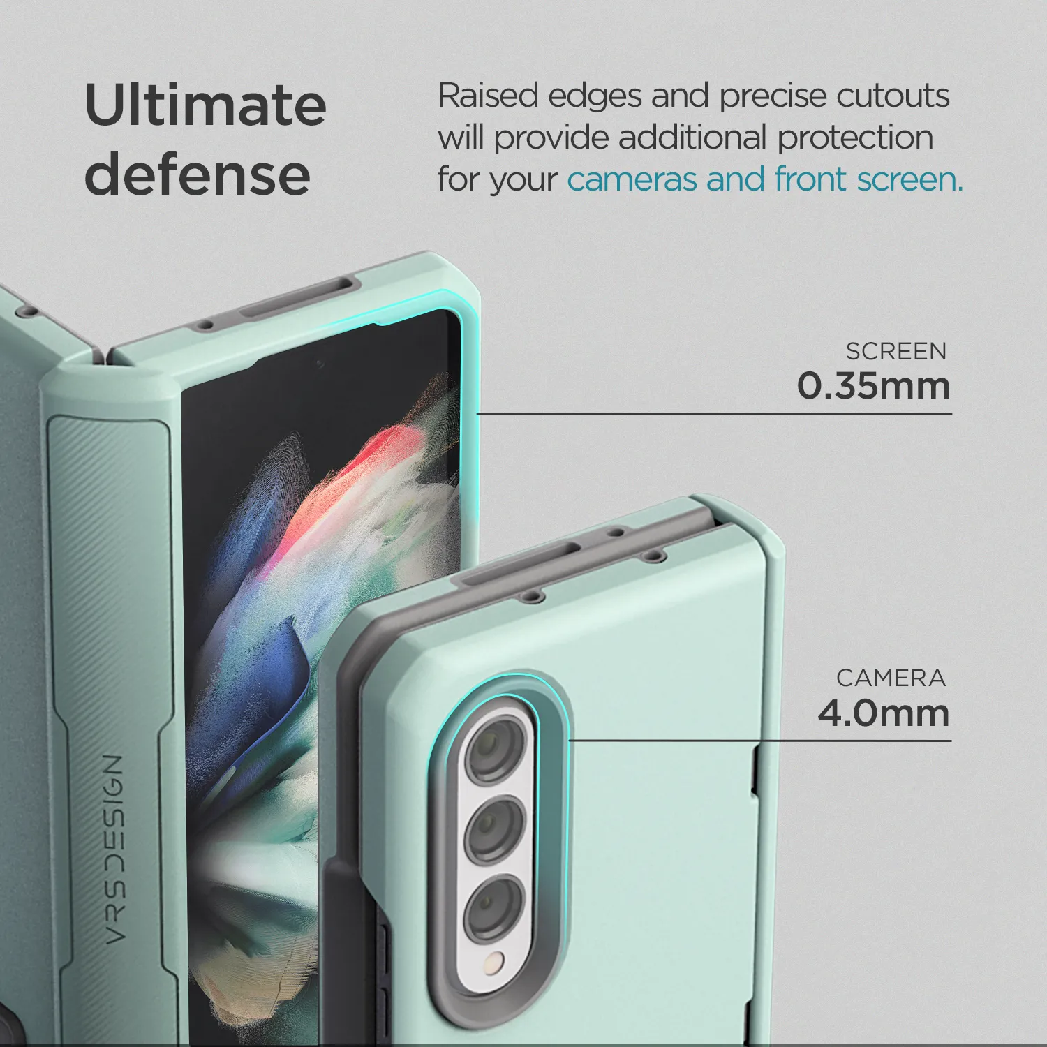 เคส VRS รุ่น Terra Guard Modern - Galaxy Z Fold 3 - สี Marine Green