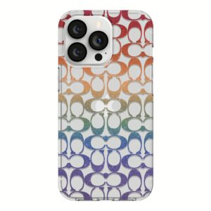 เคส Coach รุ่น Protective Case - iPhone 13 Pro - ลาย Rainbow Glitter Signature C