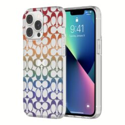 เคส Coach รุ่น Protective Case - iPhone 13 Pro - ลาย Rainbow Glitter Signature C