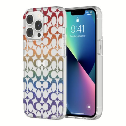เคส Coach รุ่น Protective Case - iPhone 13 Pro - ลาย Rainbow Glitter Signature C - Image 2