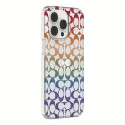 เคส Coach รุ่น Protective Case - iPhone 13 Pro - ลาย Rainbow Glitter Signature C