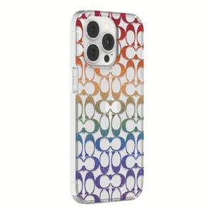 เคส Coach รุ่น Protective Case - iPhone 13 Pro - ลาย Rainbow Glitter Signature C