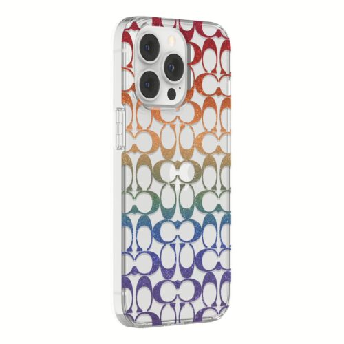 เคส Coach รุ่น Protective Case - iPhone 13 Pro - ลาย Rainbow Glitter Signature C - Image 3