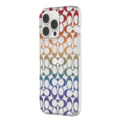 เคส Coach รุ่น Protective Case - iPhone 13 Pro - ลาย Rainbow Glitter Signature C