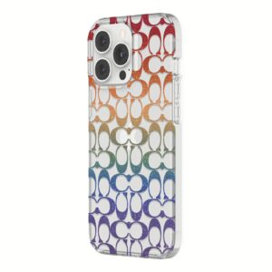 เคส Coach รุ่น Protective Case - iPhone 13 Pro - ลาย Rainbow Glitter Signature C