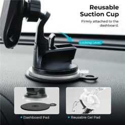 แท่นที่ชาร์จไร้สายติดรถ Pitaka รุ่น New Magmount Qi (ใช้งานกับ Magsafe สำหรับ iPhone13/14)