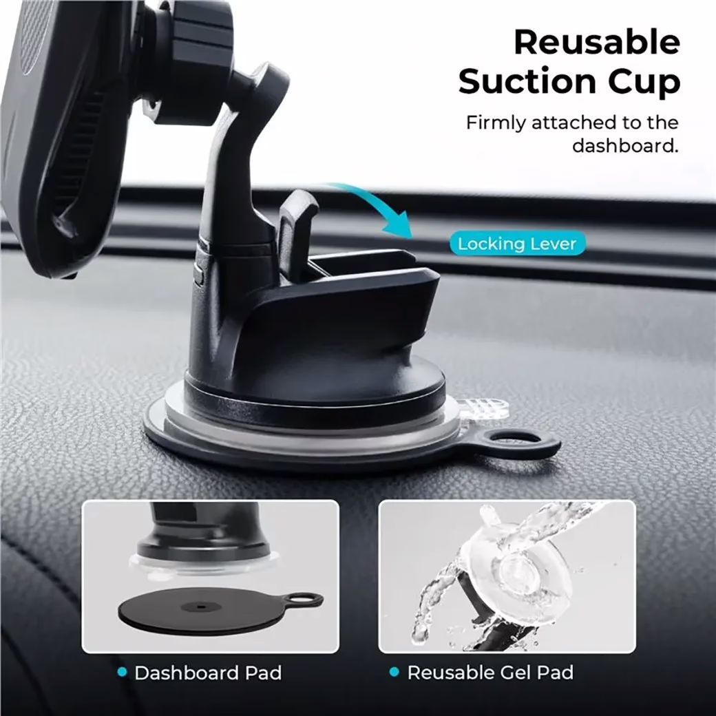 แท่นที่ชาร์จไร้สายติดรถ Pitaka รุ่น New Magmount Qi (ใช้งานกับ Magsafe สำหรับ iPhone13/14)