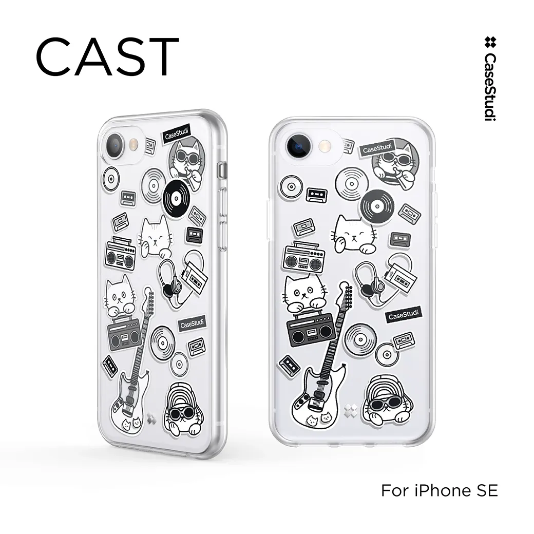 เคส Casestudi รุ่น Cast Collection - iPhone SE3/SE2/8/7 - ลาย Music Cat