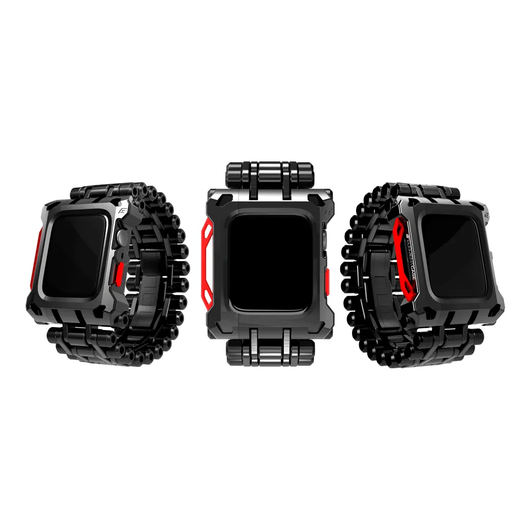 เคส+สาย Element Case รุ่น Black Ops - Apple Watch Series 7/8/9 (45mm) - สี Black/Red