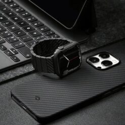Pitaka รุ่น Air - เคส Apple Watch Series 7/8/9 (45mm) - สี Black/Grey Twill