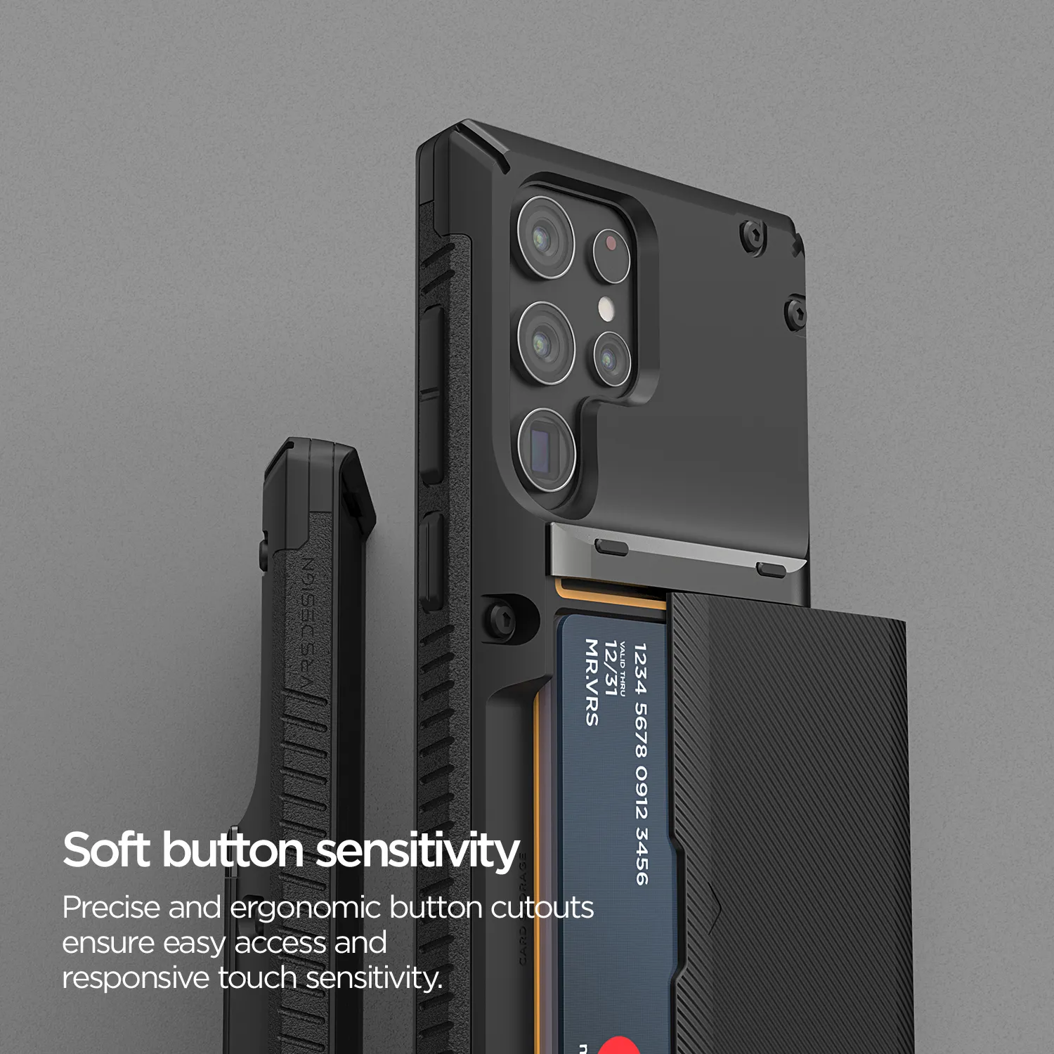 เคส VRS รุ่น Damda Glide Pro - Galaxy S22 Ultra - สี Black Groove